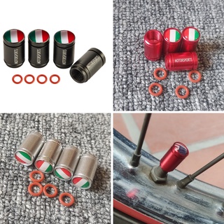 Ốc Ý - Ốc chụp đầu vòi, nắp chân van ô tô xe máy hợp kim nhôm có logo cờ Ý Italy