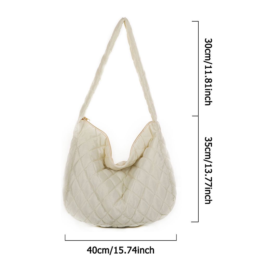 Túi xách đeo vai cỡ lớn bằng cotton họa tiết kẻ sọc nhiều màu thời trang mùa đông cho nữ TBB25