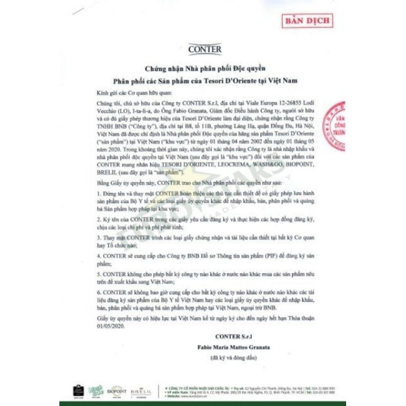 [Mã COS1901 hoàn 8% xu đơn 250K] Sữa Tắm Nước Hoa - Tesori D’Oriente 500ML Có Vòi | BigBuy360 - bigbuy360.vn