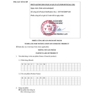 Sữa Rửa Mặt Ngọc Sâm