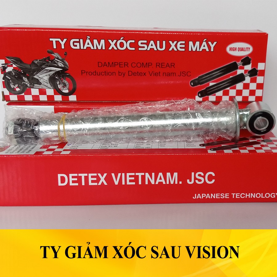 Ty giảm xóc sau xe Vision chính hãng Detex - Ty phuộc sau xe Vision.