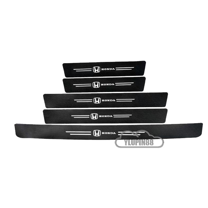 Miếng Dán Cửa Xe Hơi Họa Tiết Sợi Carbon Màu Dạ Quang Chống Nước Chống Trầy Cho Honda Civic Accord HRV CRV BRV Jazz City Fit Odyssey Acura Crosstour Shuttle Insight Passport
