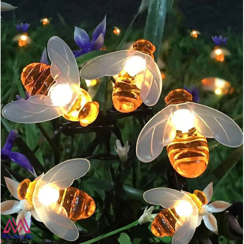 Đèn Trang Trí Ngoài Trời 💡💡💡 Dây Đèn Chống Nước Con Ong BEE Năng Lượng Mặt Trời