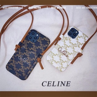 ỐP IPHONE CHỒN CASE C3LIN3 CÓ NGĂN VÍ VÀ KEM DÂY ĐEO QUAI DA
