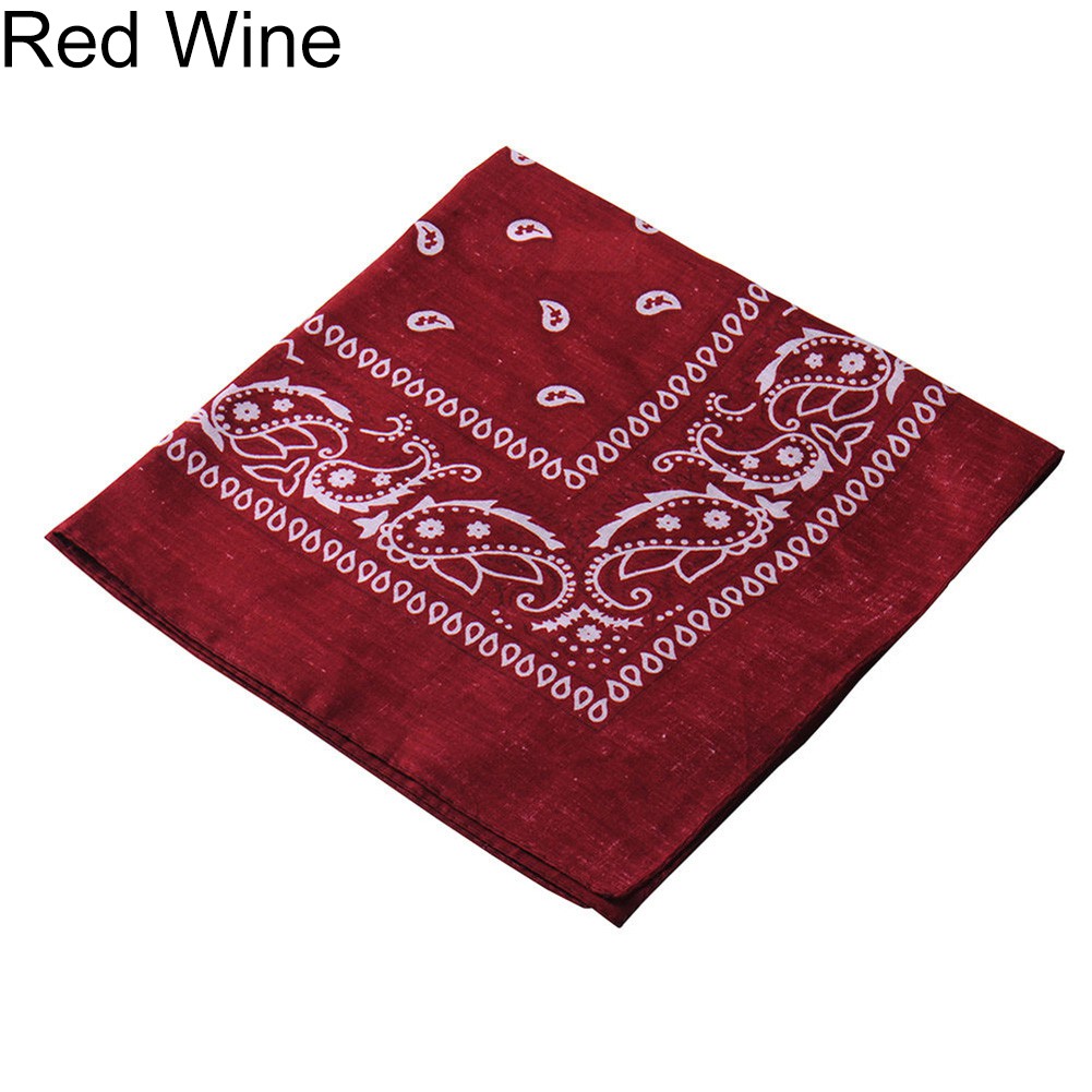 Khăn vuông Bandana có họa tiết nhiều màu tùy chọn