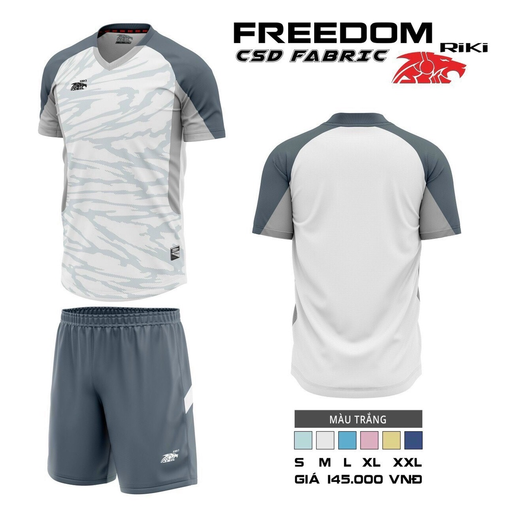 Quần Áo Đá Bóng Không LoGo RiKi Freedom _Mẫu Áo Đấu Hot, Giá Tốt 2021-2022