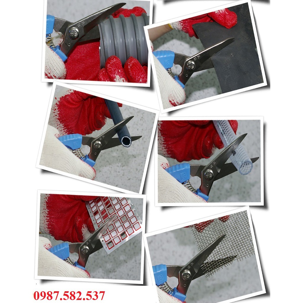 Kéo đa năng hàn Quốc Multi-Purpose Scissors Model : P-800 có răng cưa chống trượt