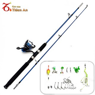 Bộ cần câu máy cần 2 khúc đặc SHIMANO, máy 200, tặng kèm 8 phụ kiện chỉ việc đi câu