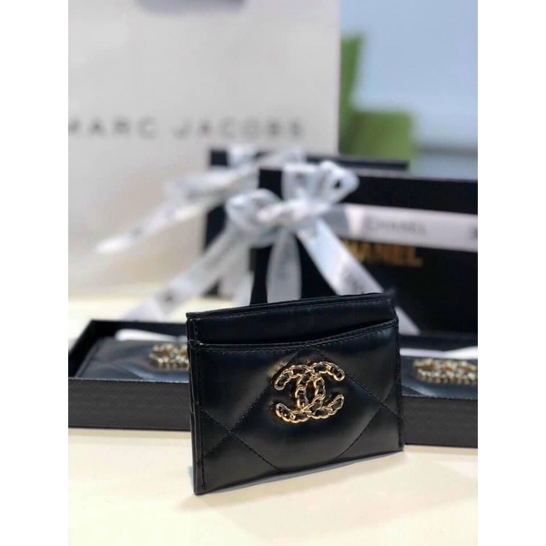 TNS-Ví card gift Ch.a.niel đen logo hãng