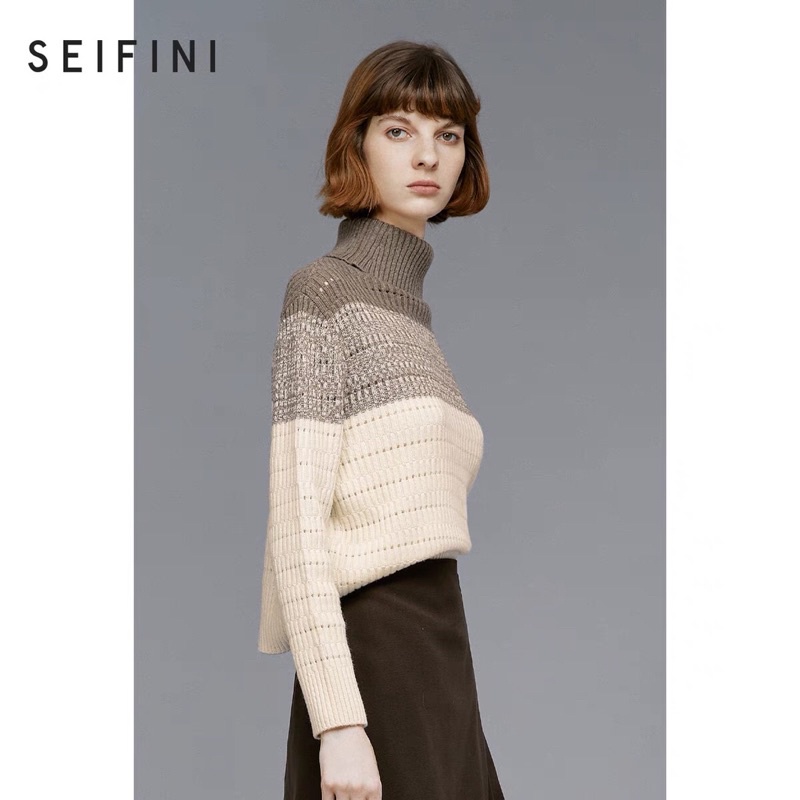 Áo len cổ lọ Seifini
