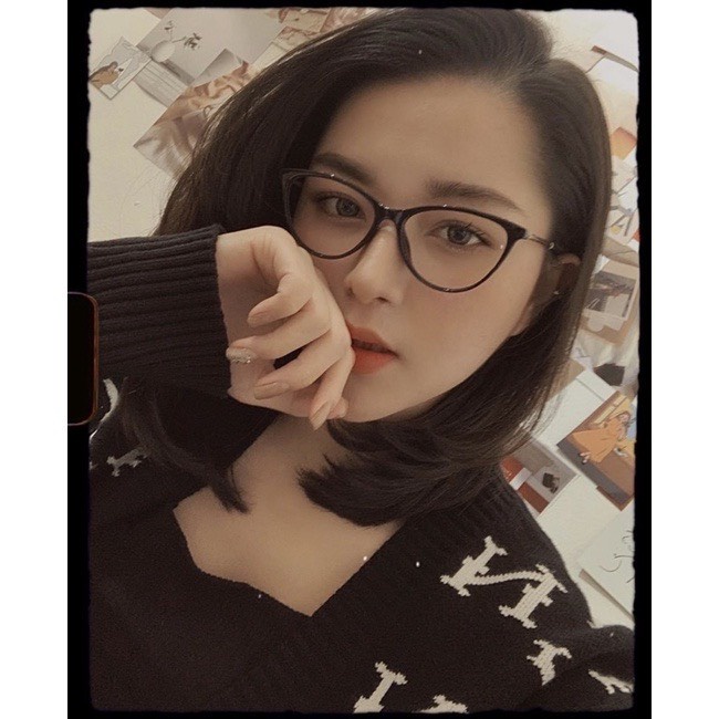 Mắt Kính Gọng Cận Form Mắt Mèo Lyly 5029 616 Phong Cách Ulzzang Siêu Xinh - Hazo