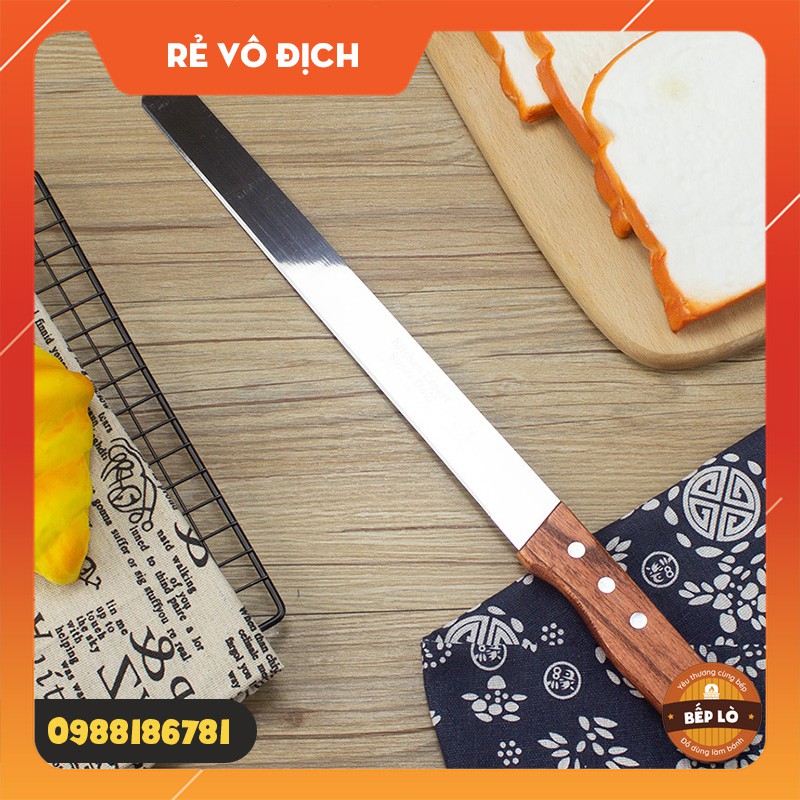 Dụng cụ làm bánh - Dụng cụ cắt bánh bằng thép không gỉ 10 inch 12 inch 14 inch lưỡi phẳng - răng  nhỏ - răng lớn