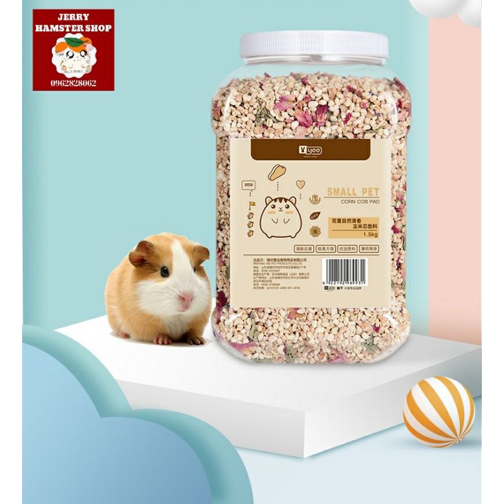 [Yee]Hộp lõi ngô mix thảo dược 1.2kg cho hamster và thú cưng nhỏ