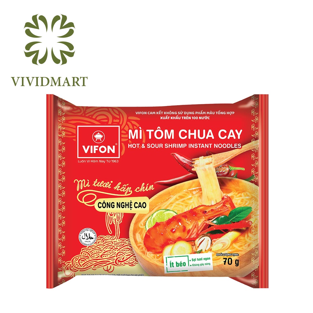 [Toàn quốc] [Gói lẻ] MÌ TƯƠI HẤP CHÍN VIFON 3 VỊ: BÒ XỐT / SỐT VANG, THỊT BẰM, TÔM CHUA CAY – GÓI 70g | BigBuy360 - bigbuy360.vn