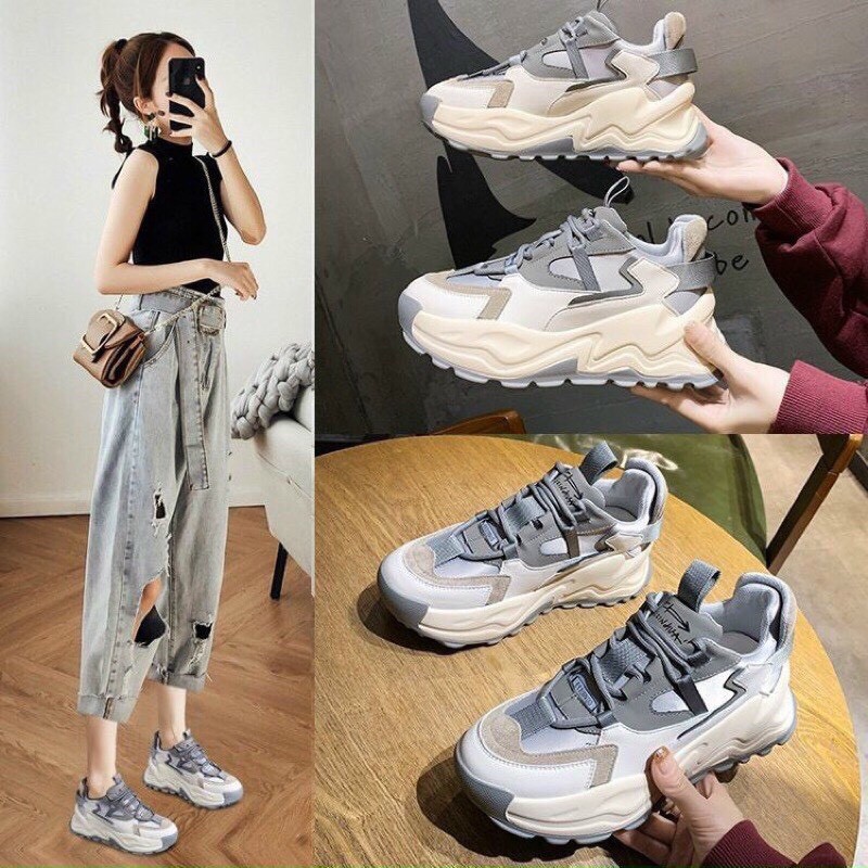 Giày Thể Thao Nữ Sneaker, Độn Đế Tăng Chiều Cao, Chất Đẹp, Mẫu HOT NHẤT, MỚI NHẤT 2021