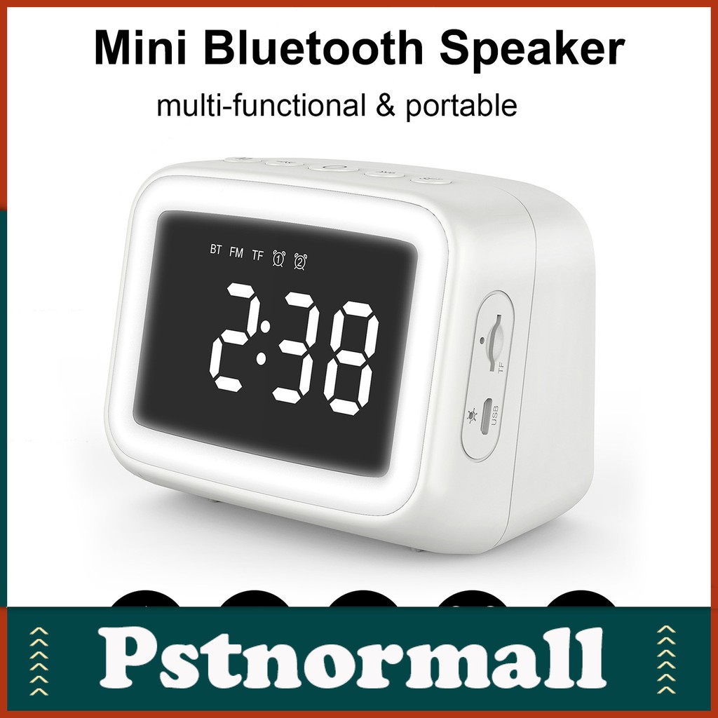 [PST]BT511 Wireless Bluetooth 5.0 Speaker Music Player Alarm Clock Makeup Mirror