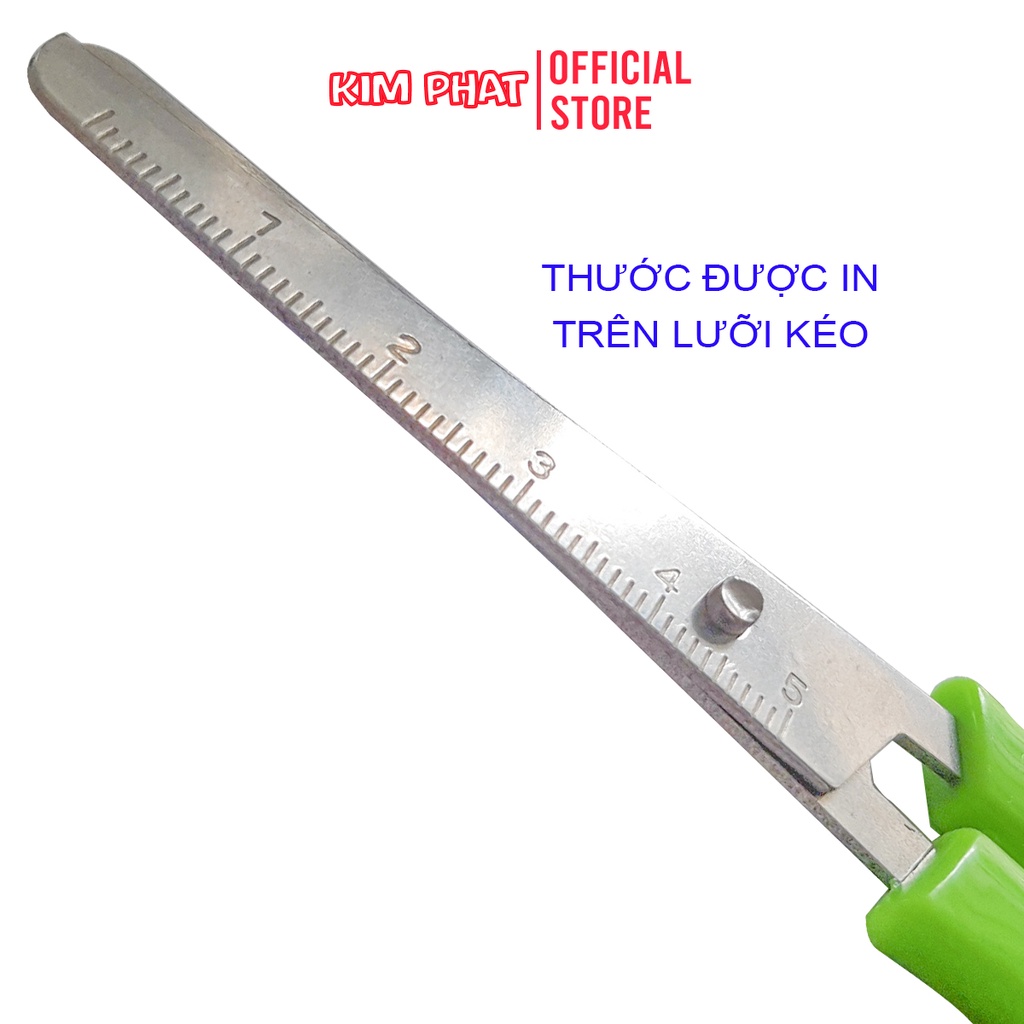 Kéo Thủ Công Cắt Giấy Học Sinh ERAS E707 Có in thước đo