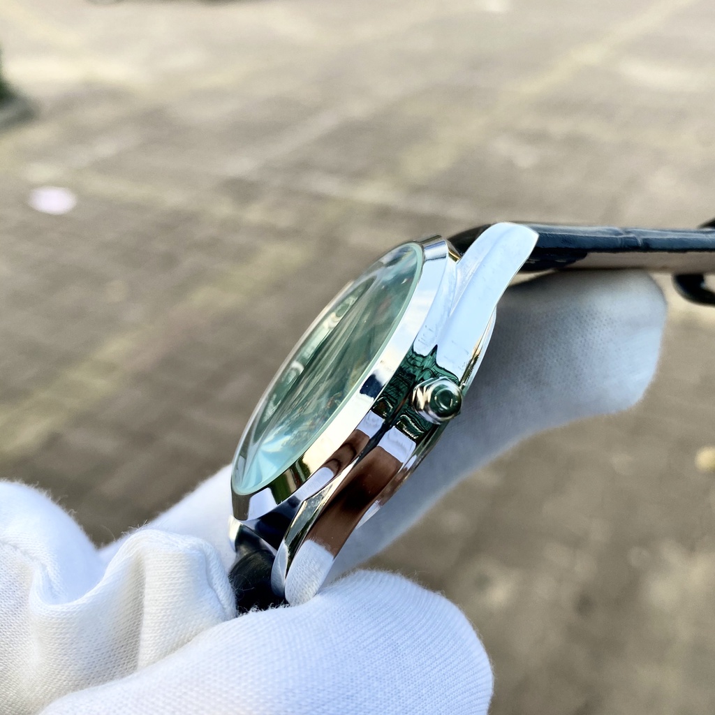 Đồng Hồ NAM Dây Da OME.GA OM076 Chống Nước, mặt kính Chống xước máy pin cao cấp. Đồng hồ dây da nam giá rẻ nhất