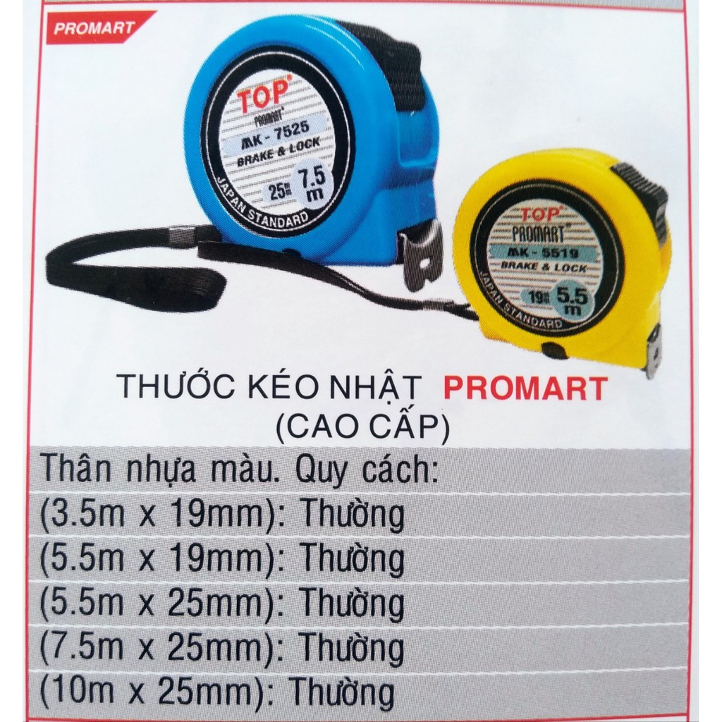 Thước Kéo Nhật Cao Cấp  TOP PROMART