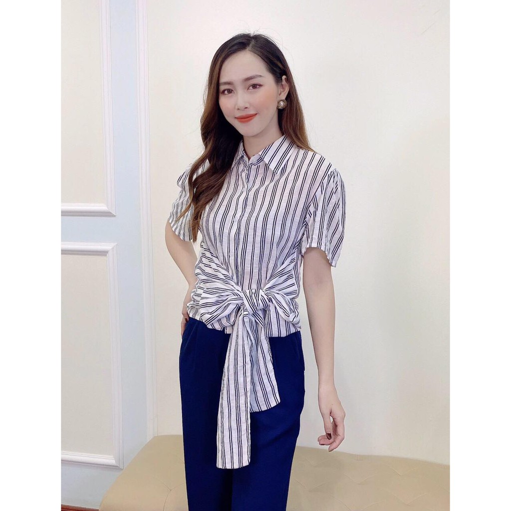 Áo Sơ mi kẻ buộc nơ _ KYUBY