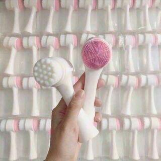 cọ rửa mặt 2 đầu