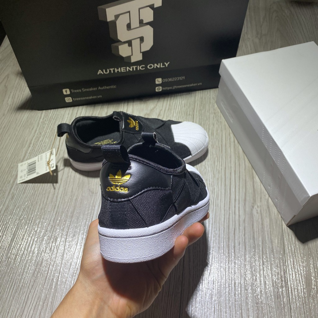 [ CHÍNH HÃNG ] Giày thể thao ADIDAS SUPERSTAR SLIP ON CORE BLACK