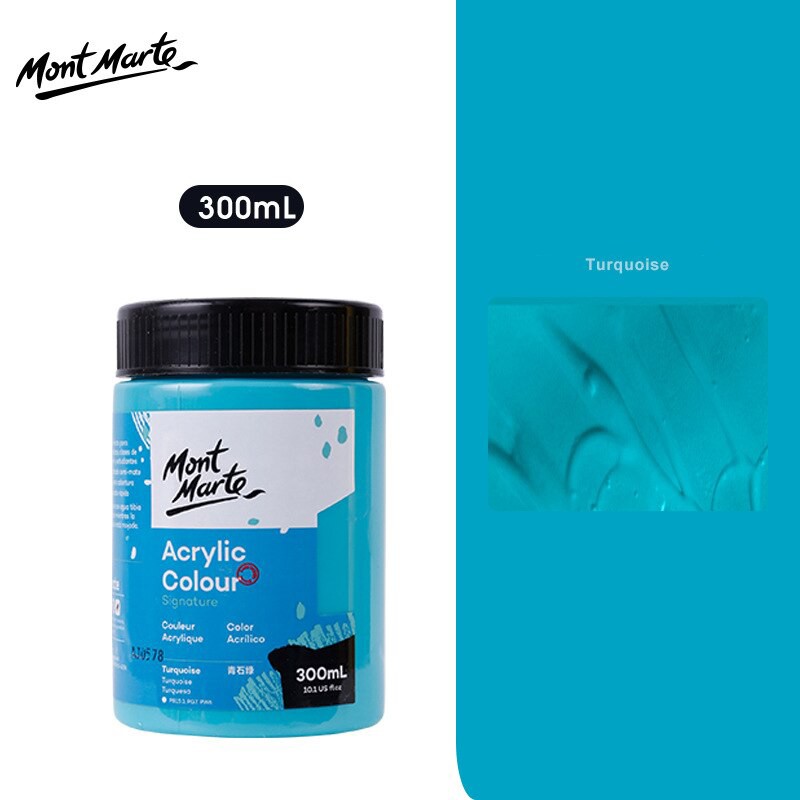 Màu Acrylic Mont Marte 300ml - Turquoise - Acrylic Colour Paint Signature 300ml (10.1oz) - MSCH3059