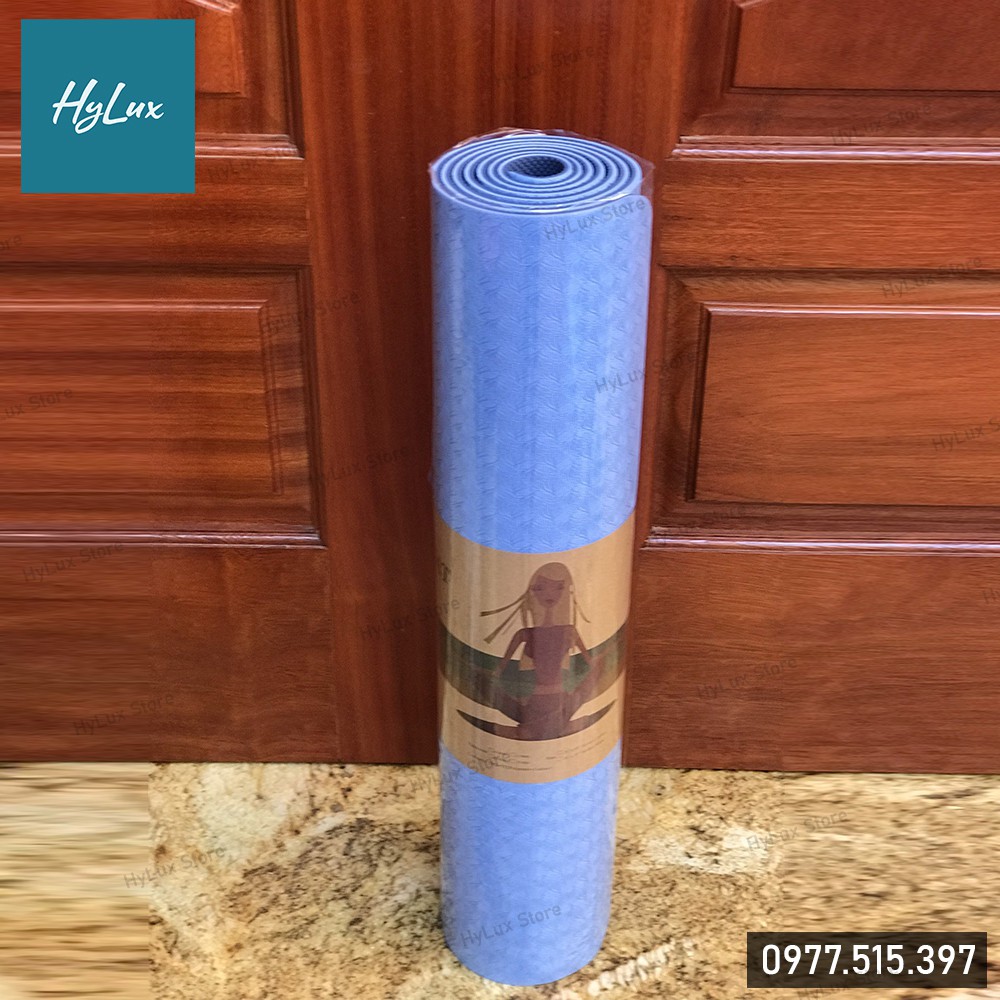 Thảm Tập Yoga TPE 2 lớp 6mm Cực XỊn - Thảm Tập Gym Định Tuyến 6 Màu (Kèm ảnh chụp thật)