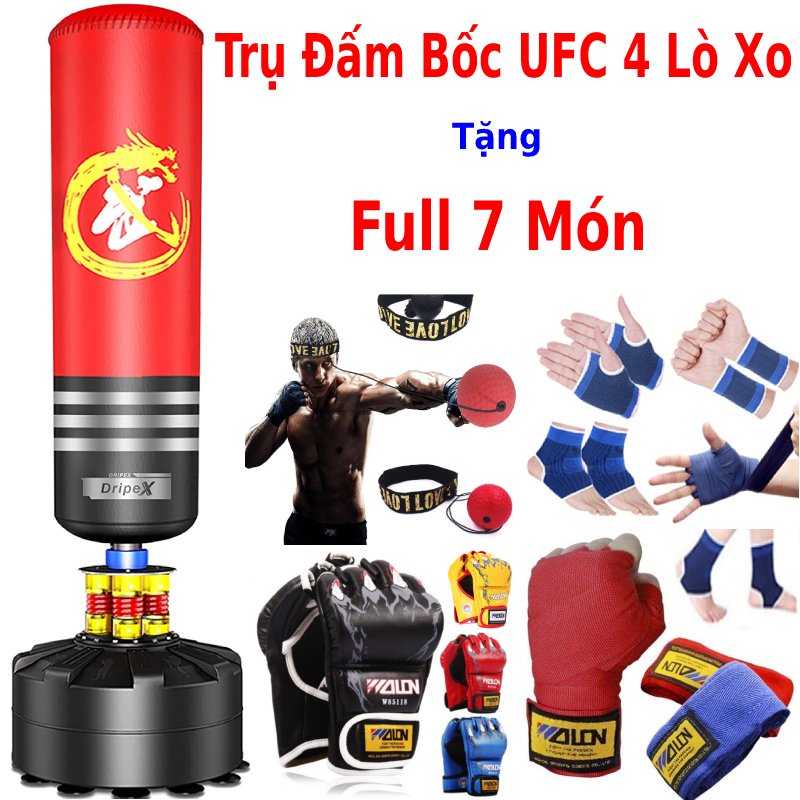 Bao cát đấm bốc tập võ Aibeijiansport® tặng kèm Găng MMA + băng đa 3M + Bóng phản xạ treo đầu, bảo hành bao cát 12 tháng