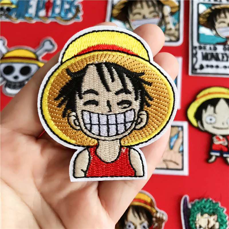 ♚ One Piece：King of The Sea Series 01 - Anime Iron-On Patch ♚ 1Pc Luffy / Chopper / Nami / Zoro / Robin / Law DIY Sew on Iron on Badges Patches