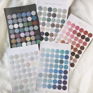 Sticker tròn ép lụa mịn ST031