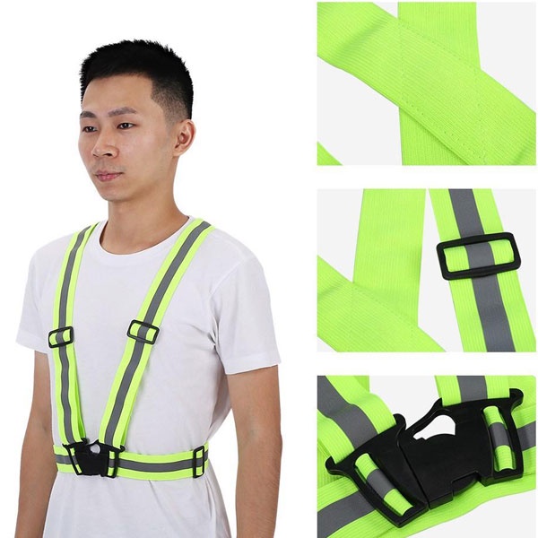 Dây Đai Phản Quang Thun Phát Sáng Bảo Hộ Lao Động - Áo phản quang Đi Phượt Ban Đêm cao cấp