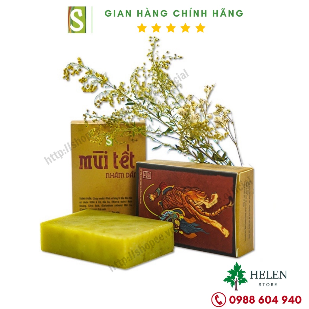 Xà bông Mùi Tết 100g - Mùi già HTX Sinh Dược (Tặng túi lưới tạo bọt) - Helen Store