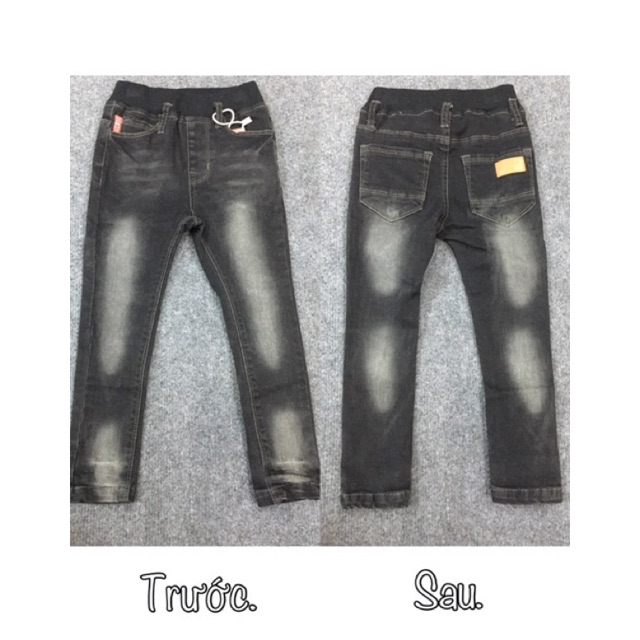 Quần jeans dài lưng thun cho bé hàng Quảng Châu