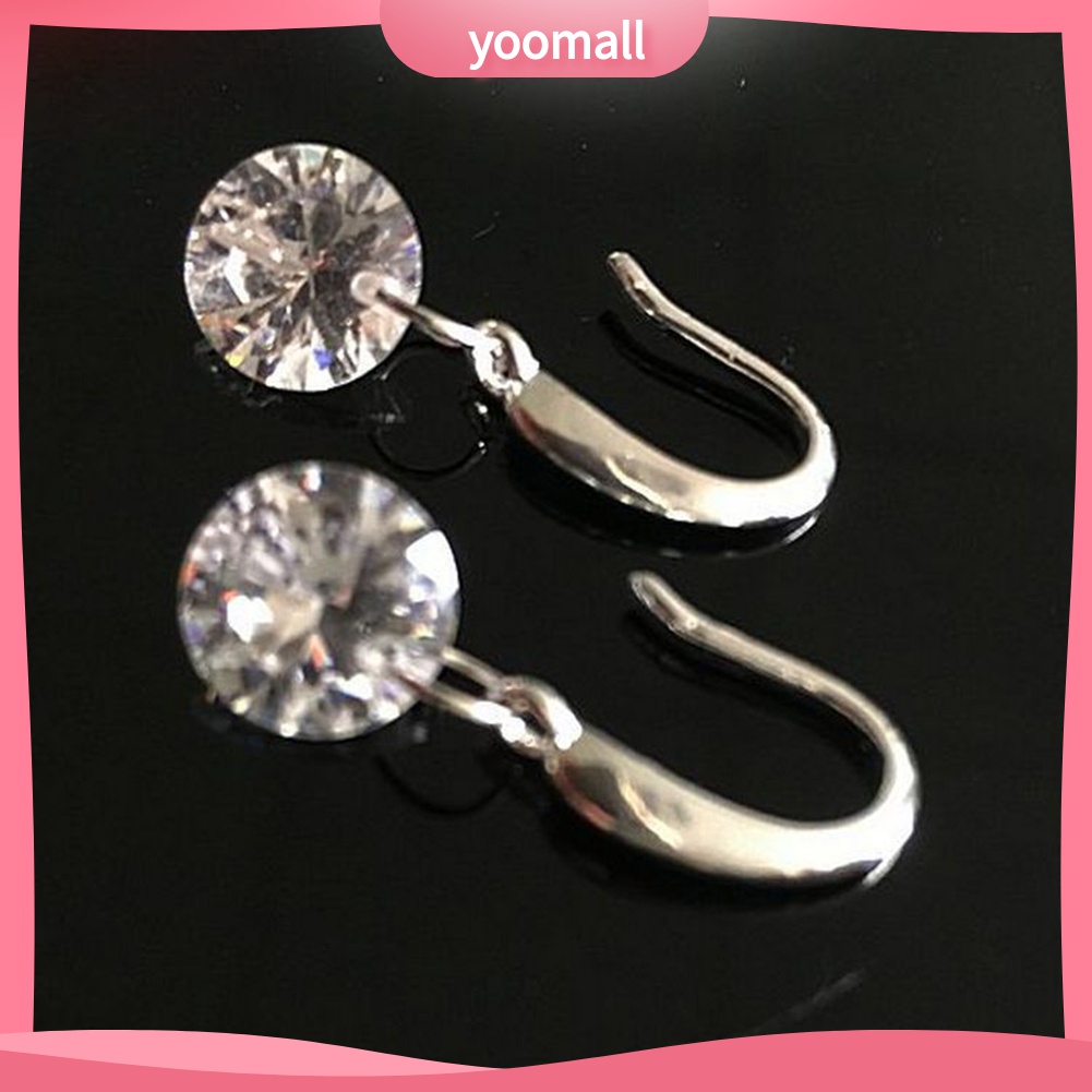Yomall♡ Bông Tai Mạ BạC ĐíNh Đá ThờI Trang