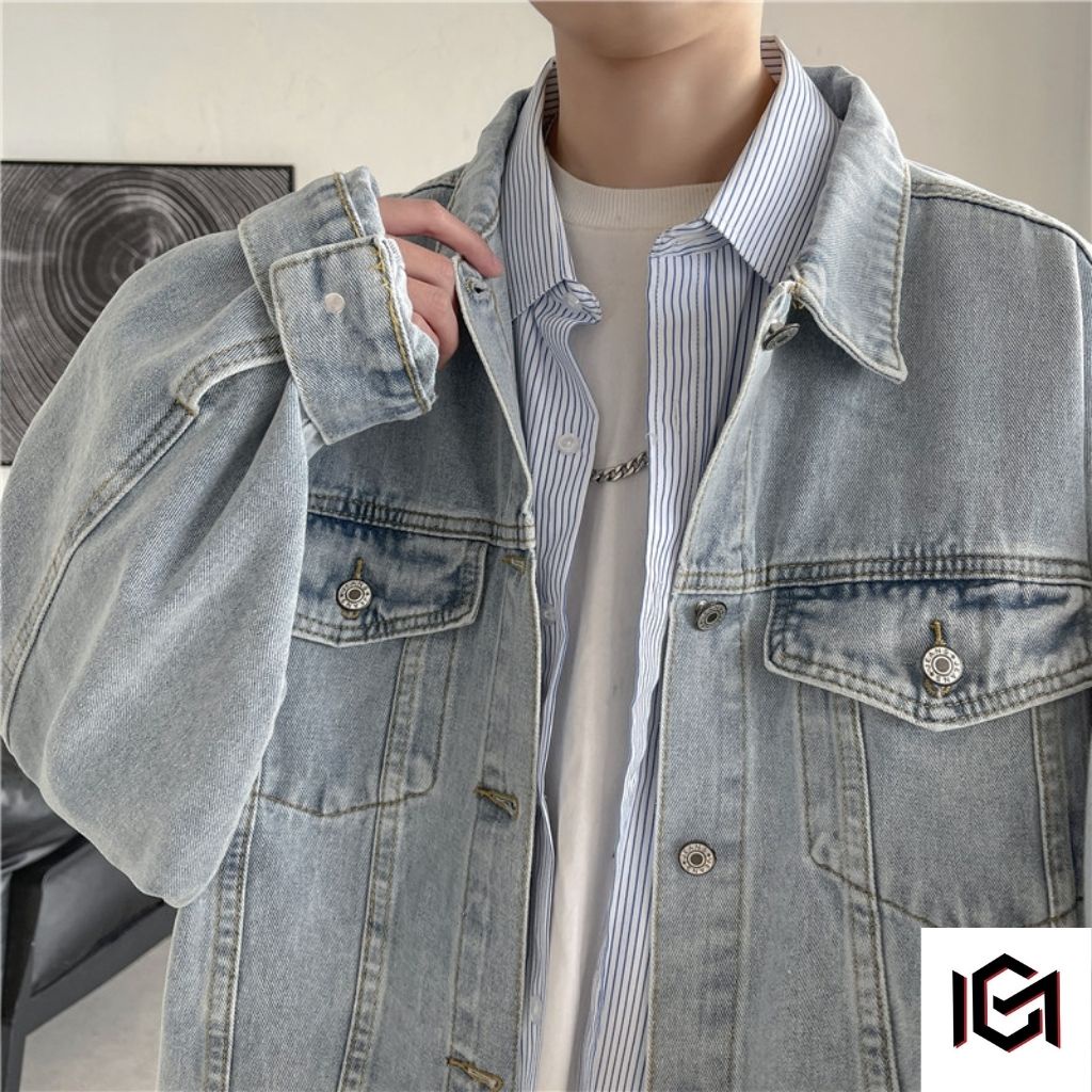 Áo khoác jean chumi form rộng phong cách hàn quốc cực đẹp cm039