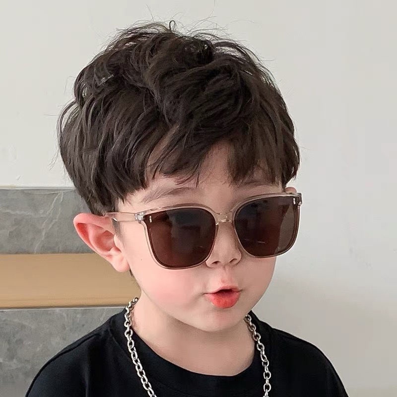 Kính Chống Nắng Chống Tia UV Gọng Vuông Phong Cách Retro Thời Trang Mùa Hè Cho Bé