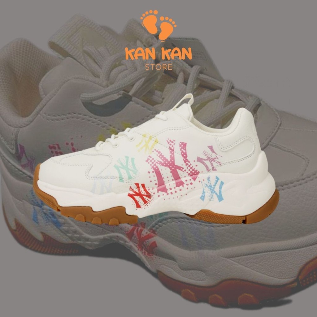 Giày Thể Thao Nữ Độn Đế KA050 Giầy Bostom Sneaker NY Trắng Đi Học Đi Chơi Chất Đẹp Thời Trang Hot Trend KanKanStore