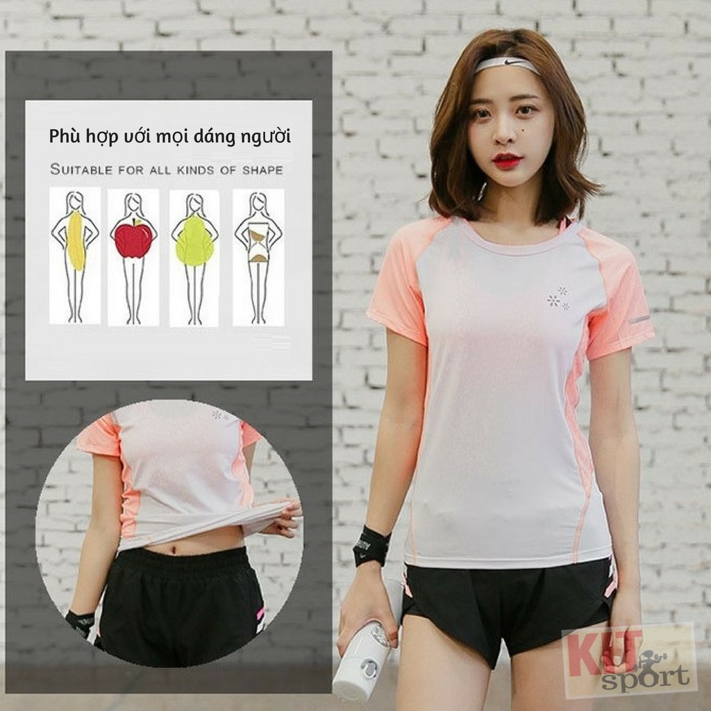 Áo thun phông ngắn thể thao nữ Mandy (Đồ tập gym,yoga) II A1 KIT SPORT VIỆT NAM