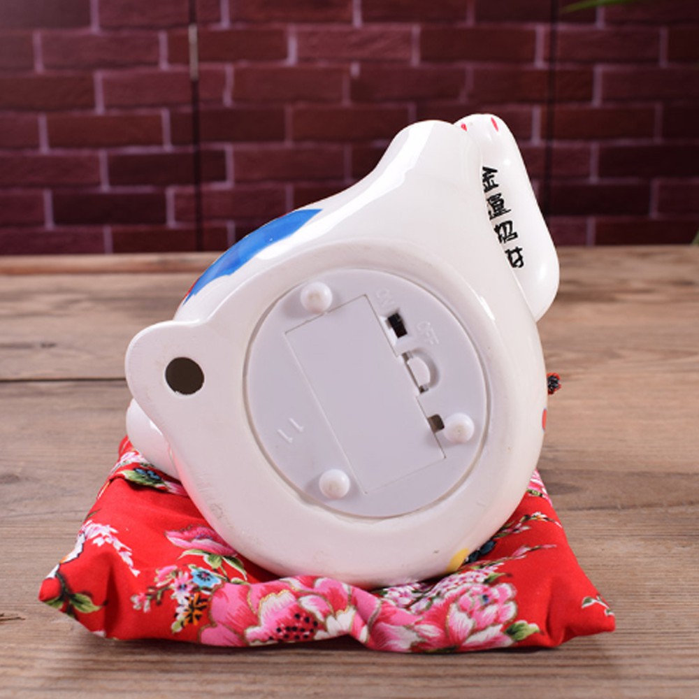 Mèo Thần Tài bằng sứ vẫy tay 16cm - đỉnh vàng may mắn tài lộc | BigBuy360 - bigbuy360.vn