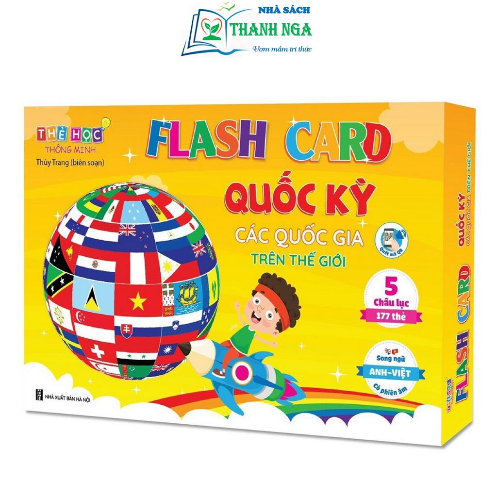 Thẻ Học Thông Minh - Flash Card Quốc Kỳ Các Quốc Gia Trên Thế Giới - Song ngữ Anh-Việt có phiên âm
