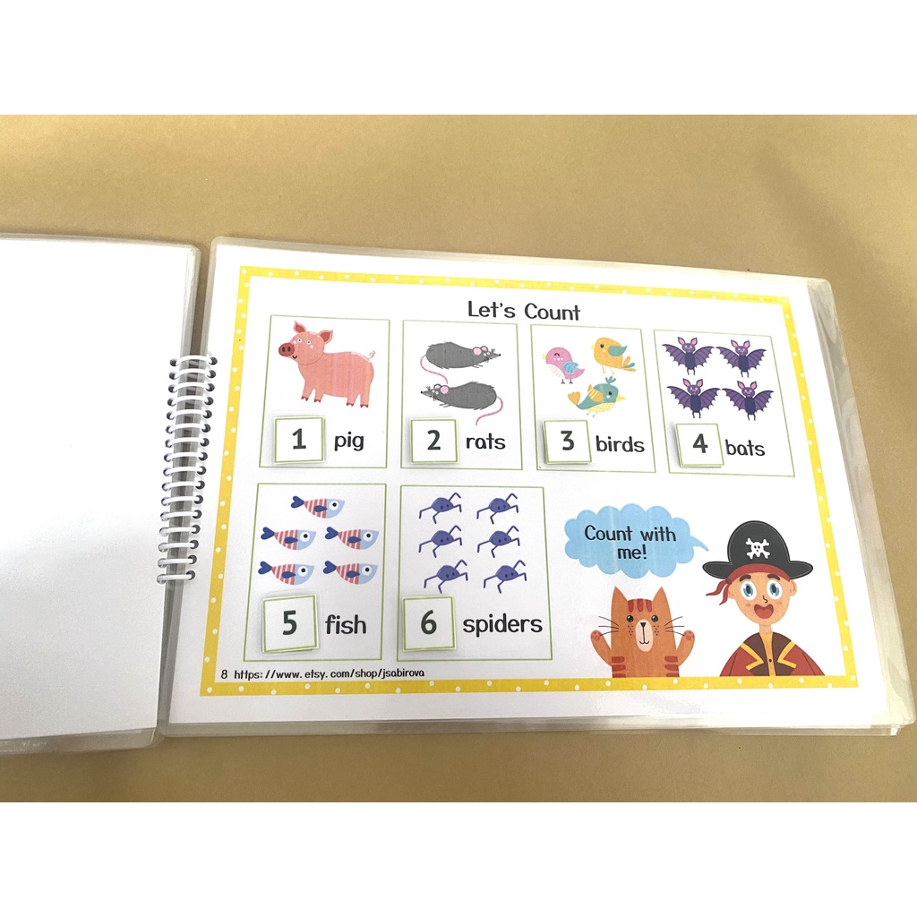 BUSY BOOK Học liệu nhận biết số đếm 1-10 dành cho bé