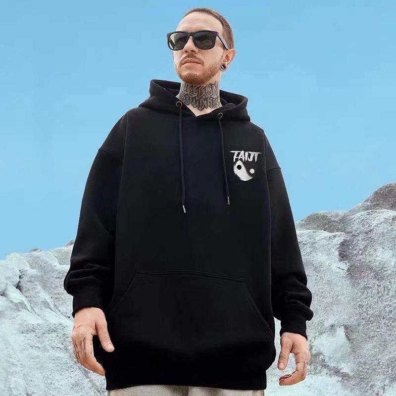 Áo Hoodie Dáng Rộng In Họa Tiết Hoạt Hình Gấu Trúc Phong Cách Hip hop Nhật Bản Thời Trang Cho Nam Cỡ M-5XL