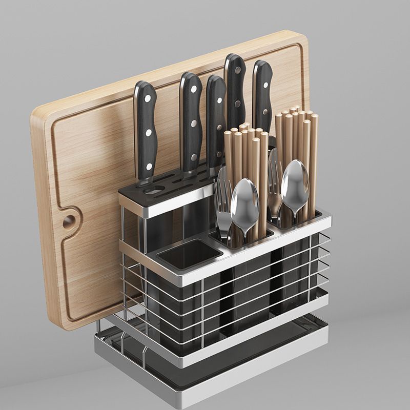 Giá Để Dao Thớt , Có 3 Ống Đựng Đũa INOX SUS303 Hàng Cao Cấp V23 | BigBuy360 - bigbuy360.vn