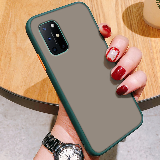 Ốp điện thoại mặt nhám chống sốc chống bám vân tay màu sắc thời trang dành cho OnePlus 8T Nord