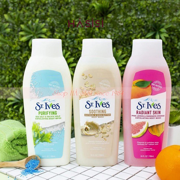 Sữa Tắm Chiết Xuất Từ Thiên Nhiên ST.IVES BODY WASH 709ml