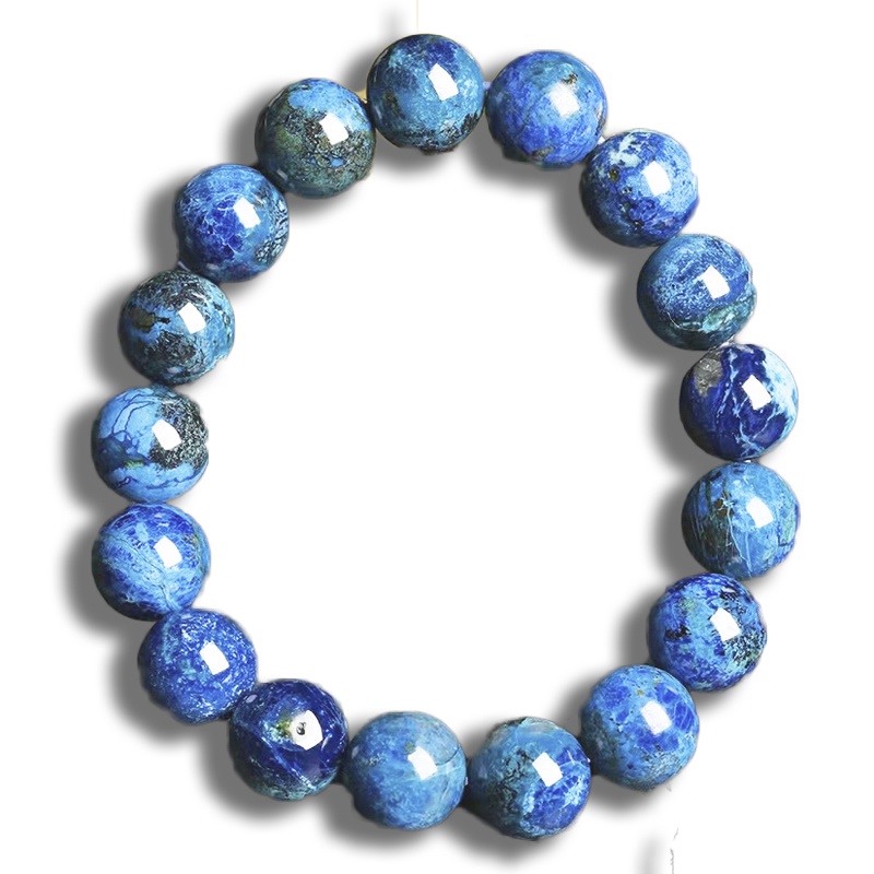 Vòng Tay Chuỗi Hạt Đá Azurite Tự Nhiên Cho Nam Và Nữ