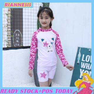 Bộ Đồ Bơi In Hoạt Hình Dễ Thương Cho Bé Gái