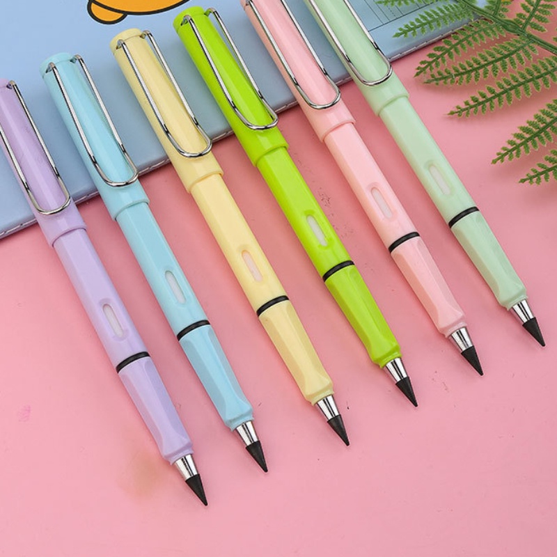 Bút chì không mực vĩnh cửu không cần chuốt viết mượt lâu bền thiết kế sáng tạo tiện lợi cho trường học/ văn phòng