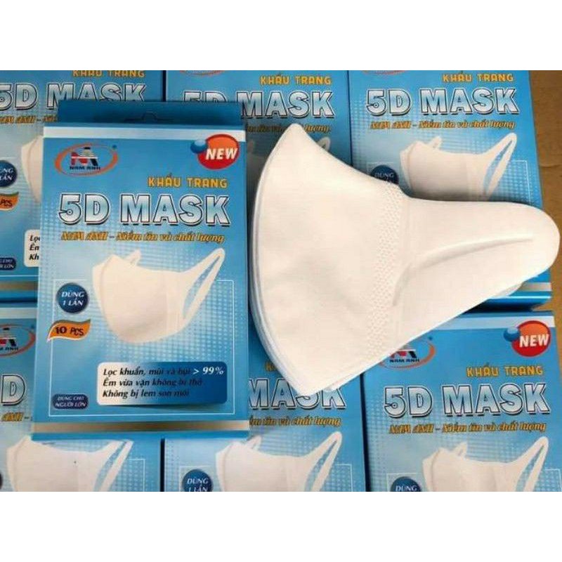 [Chính Hãng] 01 Hộp 10 cái Khẩu trang 3D Mask FAMAPRO quai vải chính hãng Cty Nam Anh - namanh3D
